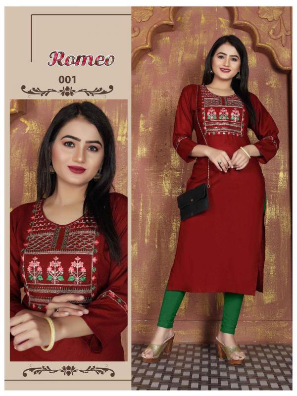 Aagya Romeo Rayon Designer Exclusive Kurti Collection